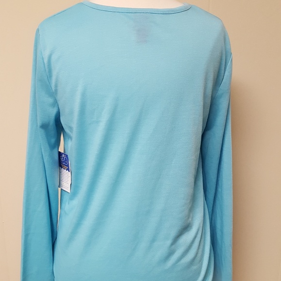 Girl's XL 14/16 J Khaki Teal Owl Pajama Shirt - Picture 5 of 5